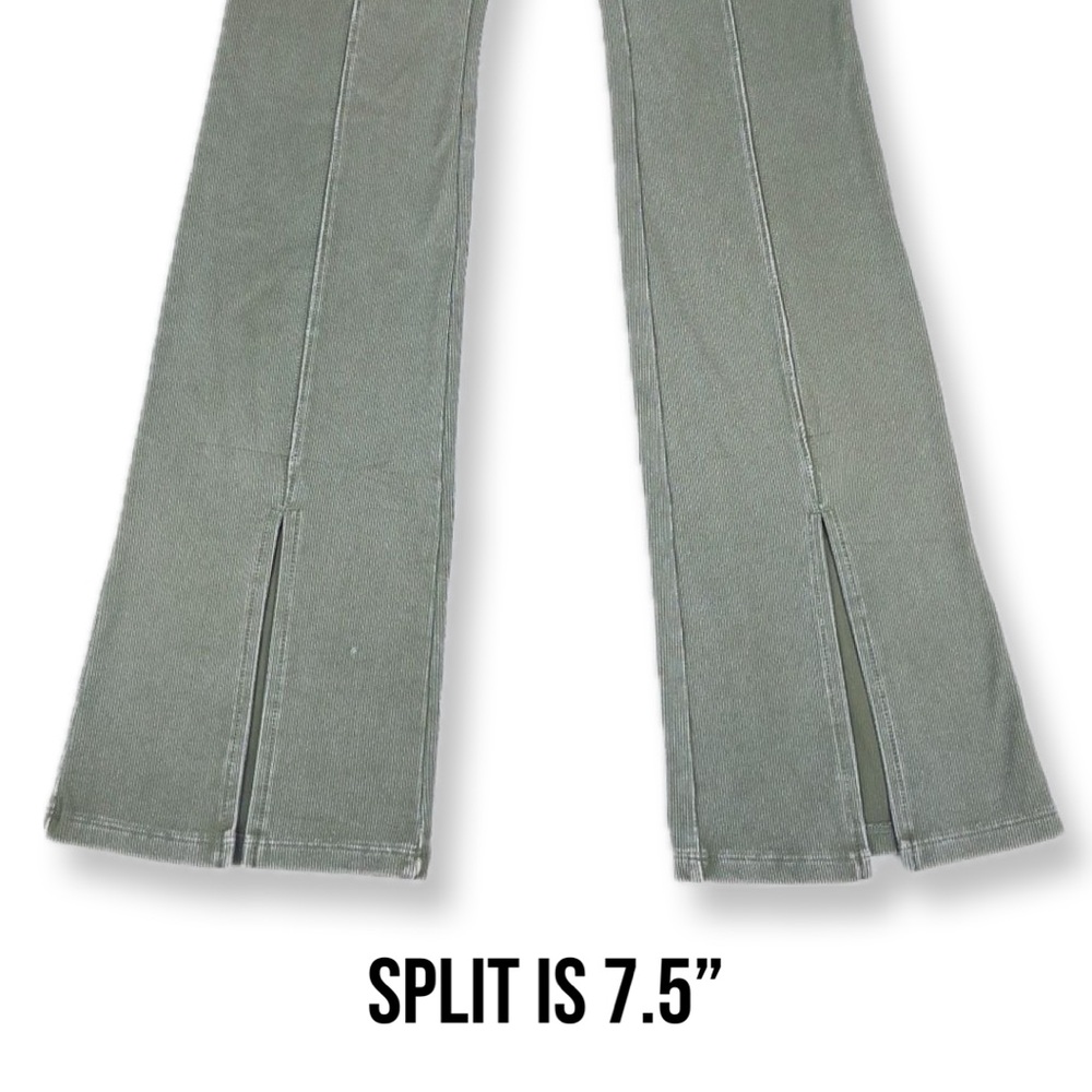 Wild Fable Ribbed Flare Leggings with Split Hem - Picture 3 of 5